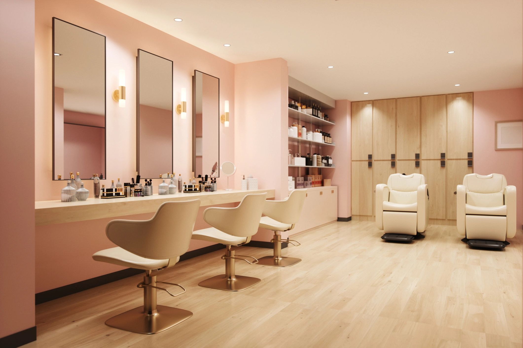 Relaxed salon environment